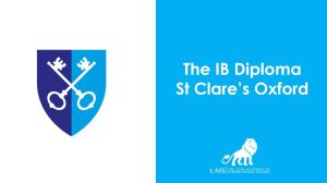 The IB Diploma at St clare's Oxford